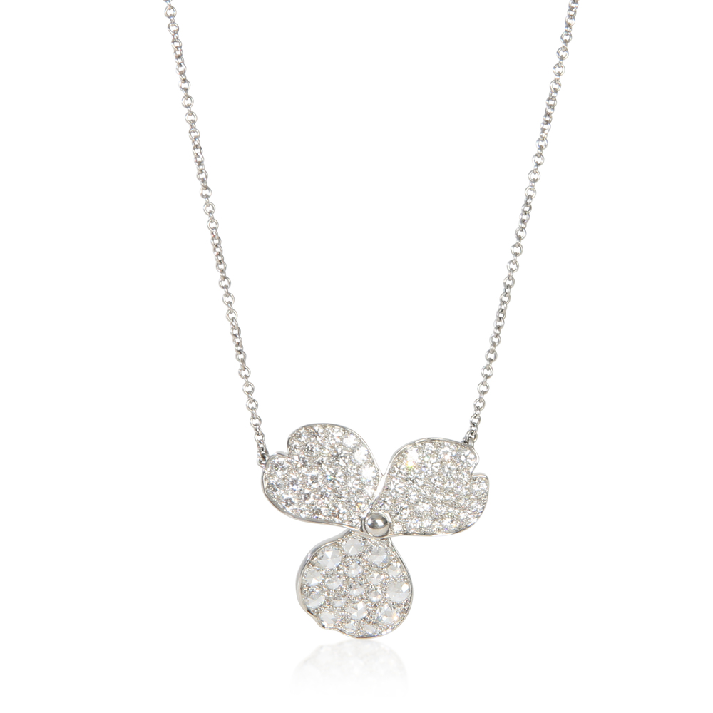 Tiffany & Co. Platinum Diamond Large Paper Flowers Pendant